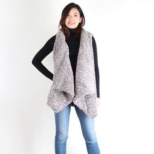 Last 3 !NWT, Charcoal Sherpa Open Front Jacket